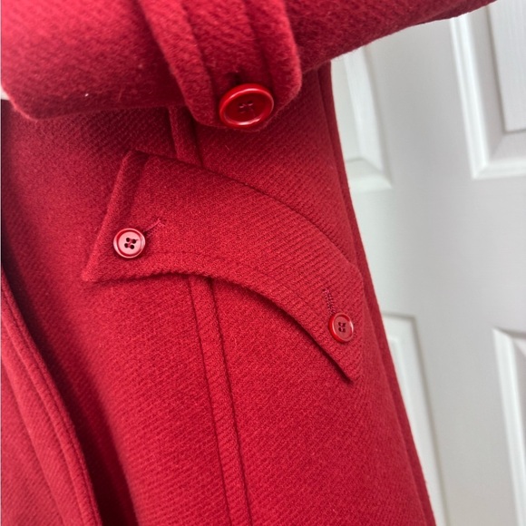 MaxMara Red Wool Coat - Picture 6 of 16